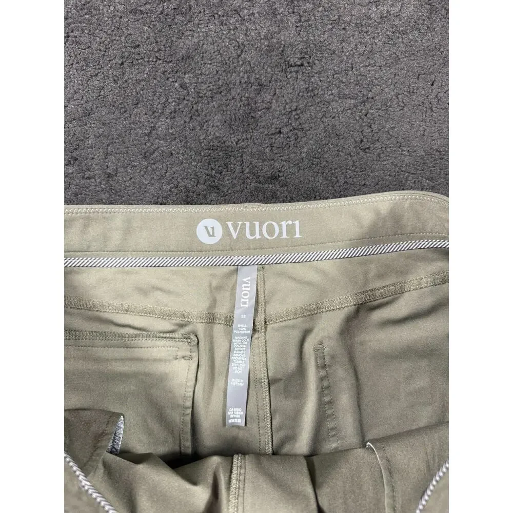 Vuori Pants Mens 38x28 Green Meta Stretch Performance Athletic Travel Golf